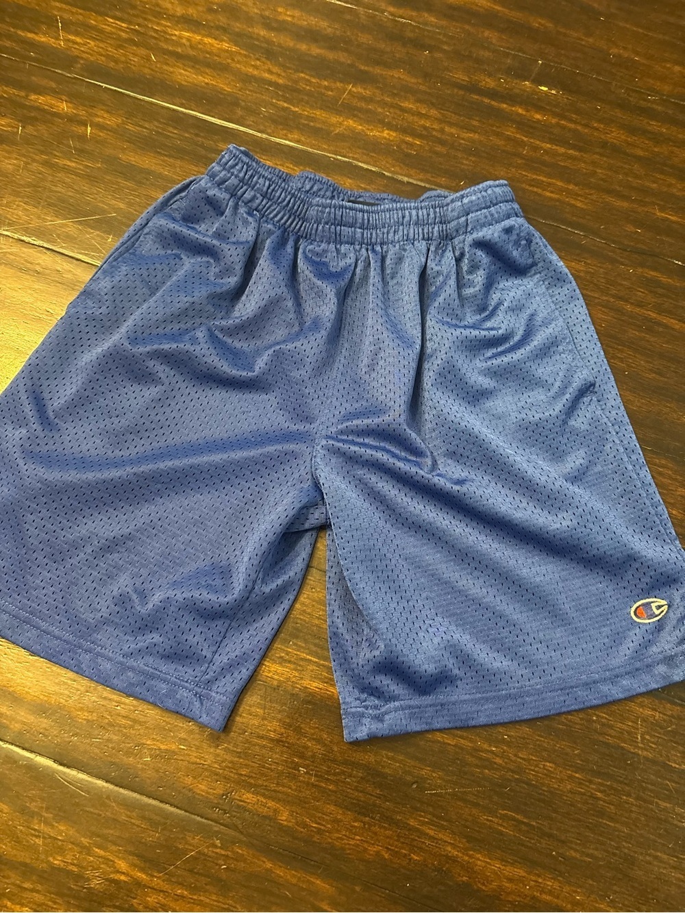 Champion Royal Blue Mesh Kids Athletic Shorts size small (8-10Y)